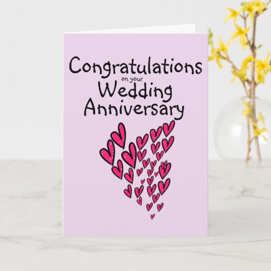 結婚記念日のカードおめでとうございます カード (黄色い花)