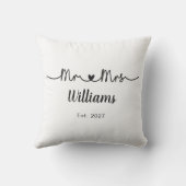 結婚記念日のギフト枕 Mr & Mrs アウトドアクッション (裏面)