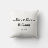 結婚記念日のギフト枕 Mr & Mrs アウトドアクッション (正面)