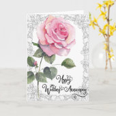 結婚記念日のグリーティングカード カード (黄色い花)