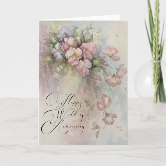 結婚記念日のグリーティングカード カード (正面)
