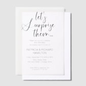 結婚記念日のサプライズパーティーの招待状 ベラム紙招待状 (オフセット)