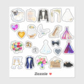 結婚記念日のシール シール (シート)