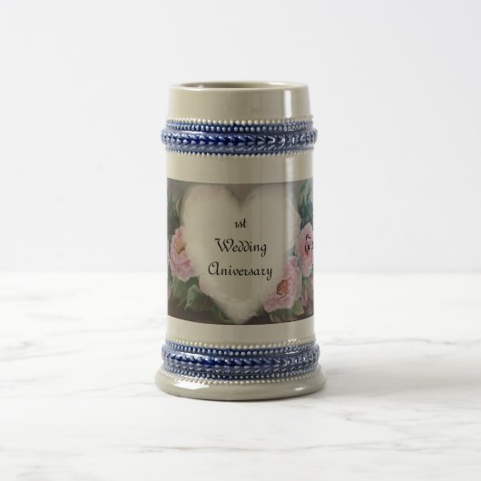 結婚記念日のジョッキ ビールジョッキ (中央)