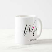 結婚記念日のスタイリッシュな妻のコーヒーマグカップ コーヒーマグカップ (正面右)