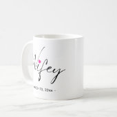 結婚記念日のスタイリッシュな妻のコーヒーマグカップ コーヒーマグカップ (正面左)