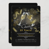 結婚記念日のトーストの招待状 招待状 (正面/裏面)