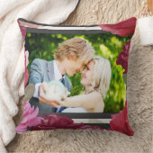 結婚記念日のバラ ストライプ オーダーメイド写真 クッション (ブランケット)