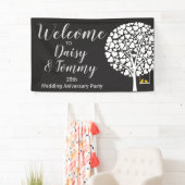 結婚記念日のパーティーの旗 横断幕 (インサイチュ)