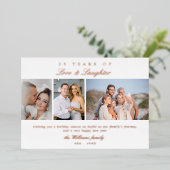 結婚記念日のフォトストーリー エレガントなモノグラム 箔シーズンカード (立ち正面)
