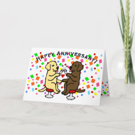 結婚記念日のラブラドール カード