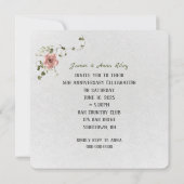 結婚記念日のローズとアイビーの招待状 招待状 (裏面)