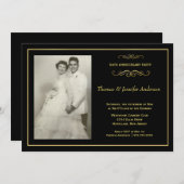 結婚記念日の写真招待状 - 50周年 招待状 (正面/裏面)