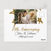 結婚記念日の名前を追加 年 画像 金星 ポストカード (裏面)