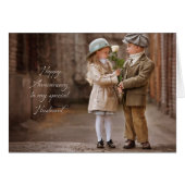 結婚記念日の夫カード (正面横)