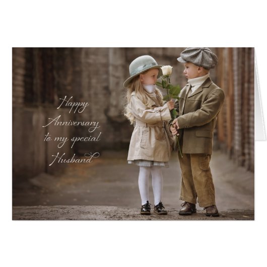 結婚記念日の夫カード (正面横)