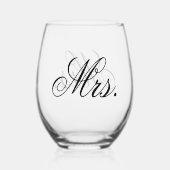 結婚記念日の宝物 ステムなしワイングラス (裏面)