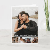 結婚記念日の思い出の写真入りギフト カード (正面)
