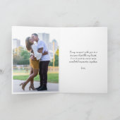 結婚記念日の思い出の写真入りギフト カード (内部)