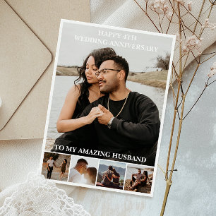 結婚記念日の思い出の写真入りギフト カード