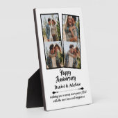 結婚記念日の愛の4枚写真コラージュ カップル フォトプラーク (側面)