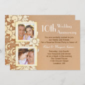 結婚記念日の招待状と写真 招待状 (正面/裏面)