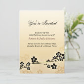 結婚記念日の招待状 エレガントでクラシック 招待状 (スタンド正面)