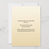 結婚記念日の招待状 エレガントでクラシック 招待状 (裏面)