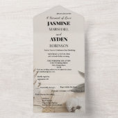 結婚記念日の招待状 | オーダーメイドのカード オールインワン招待状 (内側)