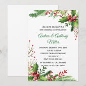 結婚記念日の招待状 ボタニカル フラワーズ 招待状 (正面/裏面)