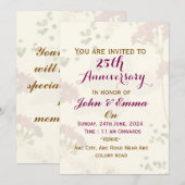 結婚記念日の招待状 招待状 (正面/裏面)