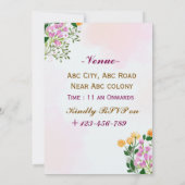 結婚記念日の招待状 招待状 (裏面)