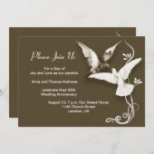 結婚記念日の招待状 招待状 (正面/裏面)