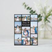 結婚記念日の新婚フォトコラージュ ポストカード (スタンド正面)