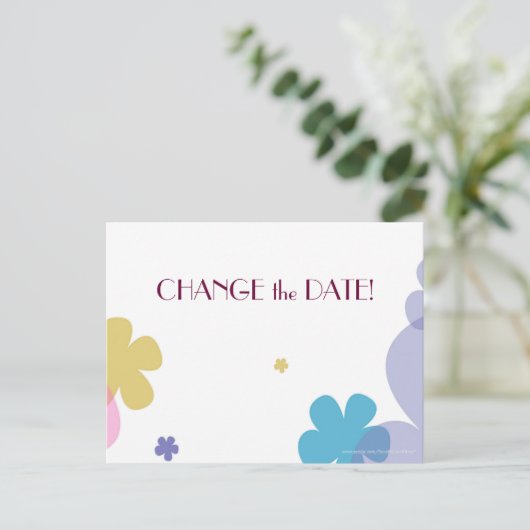 結婚記念日の日付変更ポストカード 案内ポストカード (スタンド正面)