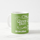 結婚記念日の日付最も最高のな日のヴィンテージ コーヒーマグカップ (正面左)