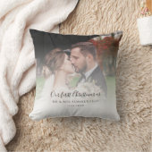 結婚記念日の最初のクリスマス ウェディングフォト オーダーメイド クッション (ブランケット)