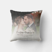 結婚記念日の最初のクリスマス ウェディングフォト オーダーメイド クッション (裏面)