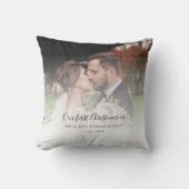結婚記念日の最初のクリスマス ウェディングフォト オーダーメイド クッション (正面)