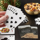 結婚記念日の木製 黒 白 アゲート 大理石 トランプ (インサイチュ)