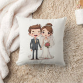 結婚記念日の枕 クッション (ブランケット)