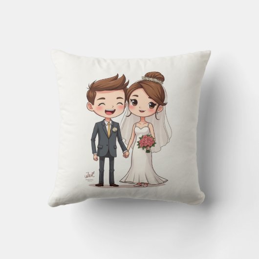 結婚記念日の枕 クッション (裏面)