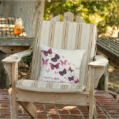 結婚記念日の水彩画のピンクの蝶 クッション (椅子)