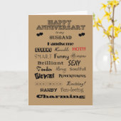 結婚記念日の祝い言葉を賛美する カード (黄色い花)