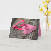 結婚記念日の紙のハート カード (黄色い花)