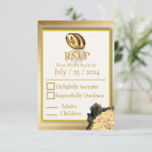 結婚記念日の至福エレガント 出欠カード (スタンド正面)