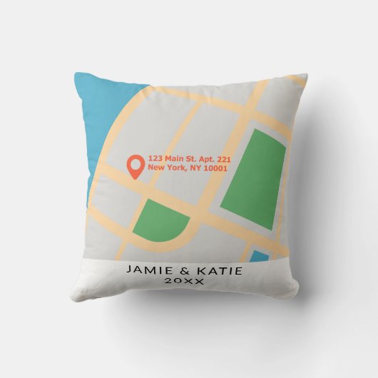 結婚記念日の記念として始まった場所 クッション (裏面)