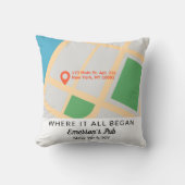 結婚記念日の記念として始まった場所 クッション (正面)