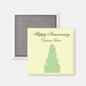 結婚記念日の記念品 マグネット (正面/裏面)