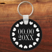 結婚記念日の記念日のアラームハート キーホルダー (正面)